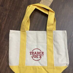 brand new with tag! trader Joe's mini tote bag yellow